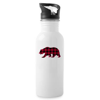 Big Brother Bear - Water bottle with straw - white - Right