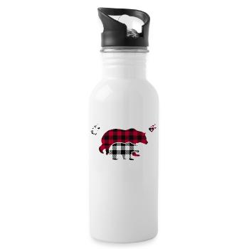 Daddy Bear - Trinkflasche mit integriertem Trinkhalm - Weiß - Rechts