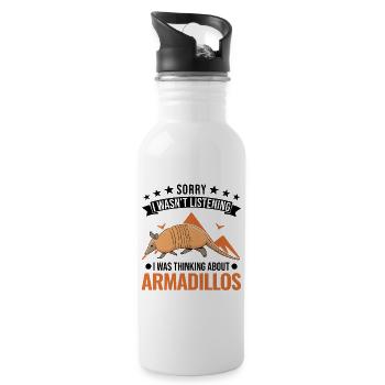 Armadillo Gift Armadillo - Water bottle with straw - white - Right