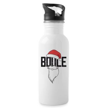 Boule Santa Tenue de pétanque pour Bouler pour boules - Gourde avec paille intégrée - blanc - Droite