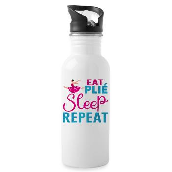 Ballet Dancer Ballerina Ballet - Water bottle with straw - white - Right