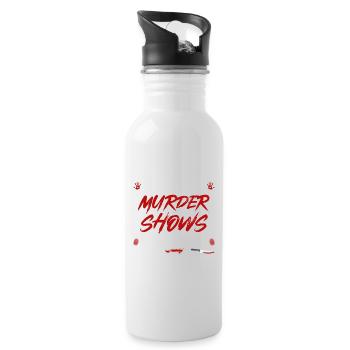 True Crime Murder Show Chloroform Quote, Murderino - Water bottle with straw - white - Right