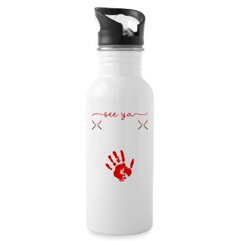 True Crime Murder Show Quote, See ya Next Crime, - Water bottle with straw - white - Right
