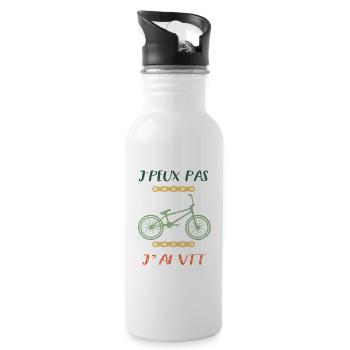 Je Peux Pas J'ai Vtt Cyclisme cycliste Cadeau Vélo - Gourde avec paille intégrée - blanc - Droite