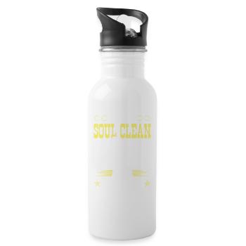 Keep Your Soul Clean Boots Dirty Rodeo - Trinkflasche mit integriertem Trinkhalm - Weiß - Rechts