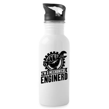 I'm A Mechanical Enginerd Engineering Engineer - Water bottle with straw - white - Right
