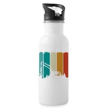 Bagger - Trinkflasche mit integriertem Trinkhalm - Weiß - Rechts