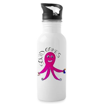 SquidGames - Trinkflasche mit integriertem Trinkhalm - Weiß - Rechts