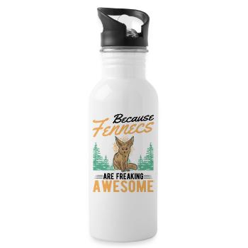Because Fennecs are freaking awesome Fennek - Water bottle with straw - white - Right