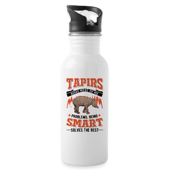 Tapir Tapir des plaines Tapirdae Tapir - Gourde avec paille intégrée - blanc - Droite