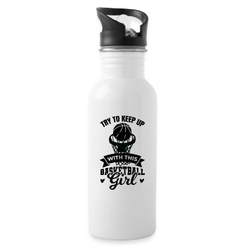 Basketball player - Water bottle with straw - white - Right