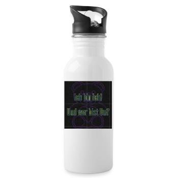 Ich bin ich! Und wer bist Du? - Abbild - 2023 - Trinkflasche mit integriertem Trinkhalm - Weiß - Rechts