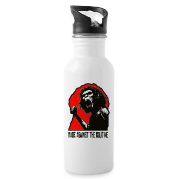 Homo erectus - Anger against routine - Water bottle with straw - white - Right
