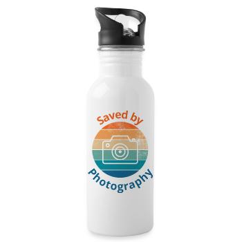 Saved by photography - Water bottle with straw - white - Right