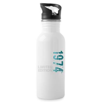 1974 Limited Edition - Trinkflasche mit integriertem Trinkhalm - Weiß - Rechts