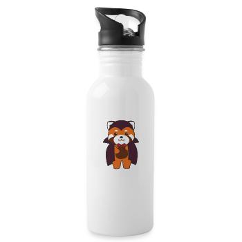 Red Panda Halloween Mignon Devil Vampire Costume - Gourde avec paille intégrée - blanc - Droite