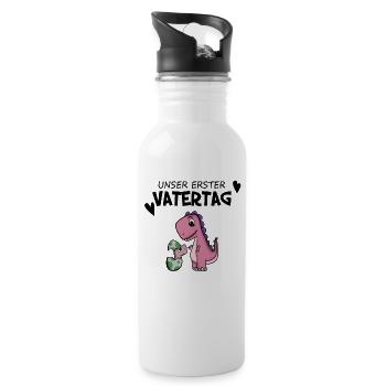 Vatertag - Trinkflasche mit integriertem Trinkhalm - Weiß - Rechts