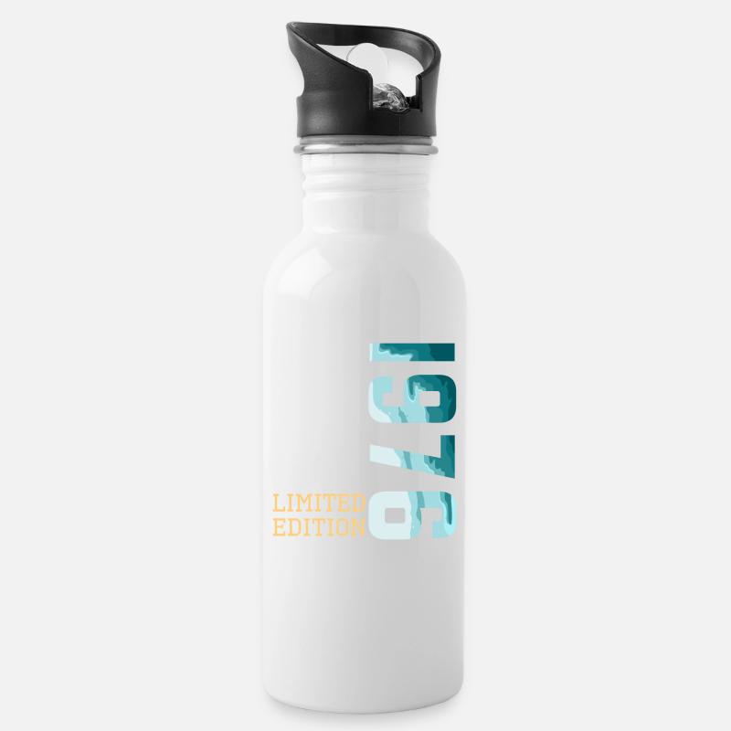 1976 Limited Edition - Trinkflasche mit integriertem Trinkhalm - Weiß