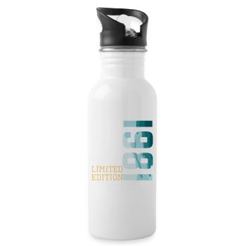 1981 Limited Edition - Trinkflasche mit integriertem Trinkhalm - Weiß - Rechts