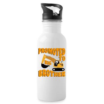 Promoted to big brother Going To Be A Big Brother - Water bottle with straw - white - Right