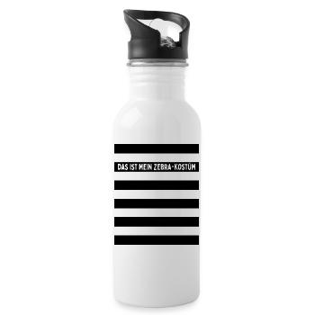 Zebra Kostüm Das Ist Mein Zebrakostüm Köln Zebras - Trinkflasche mit integriertem Trinkhalm - Weiß - Rechts