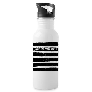 Zebra Kostüm Das Ist Mein Zebrakostüm Köln Zebras - Trinkflasche mit integriertem Trinkhalm - Weiß - Rechts