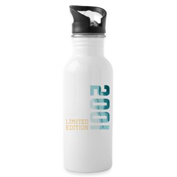 2001 Limited Edition - Trinkflasche mit integriertem Trinkhalm - Weiß - Rechts