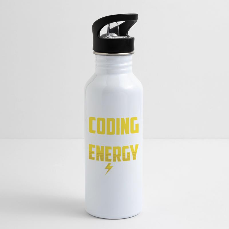Programmation avec Energydrinks Coding Code Coder Gourde avec paille intégrée