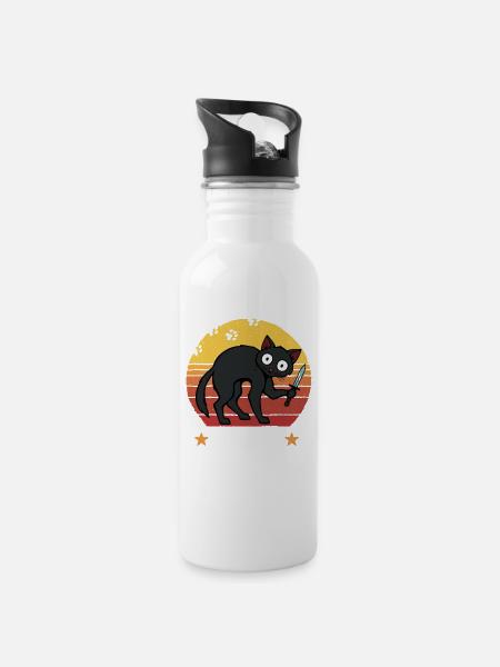 You Saw Nothing - Trinkflasche mit integriertem Trinkhalm - Weiß