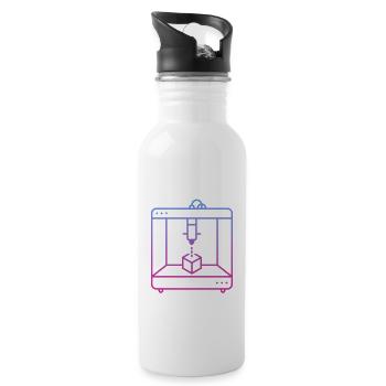 Don't Worry I Can Print A New One 3D Printing 3D - Water bottle with straw - white - Right