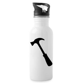 hammer - Trinkflasche mit integriertem Trinkhalm - Weiß - Rechts