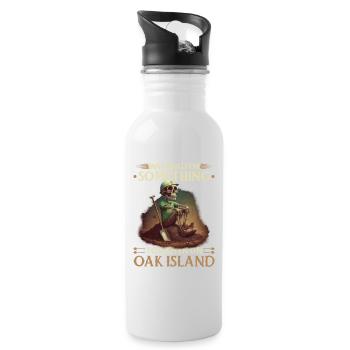 En attendant que quelque chose se passe Oak Island - Gourde avec paille intégrée - blanc - Droite