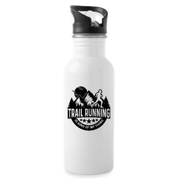 Le trail running est un peu mon athlète Trail Runner - Gourde avec paille intégrée - blanc - Droite