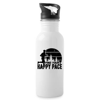 Trouvez votre Happy Pace Retro Athletes Trail Runner - Gourde avec paille intégrée - blanc - Droite