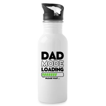 Vatertag - Loading Soon Dad - Trinkflasche mit integriertem Trinkhalm - Weiß - Rechts