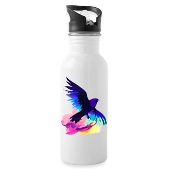 Budgerigar cockatiel bird owner bird - Water bottle with straw - white - Right