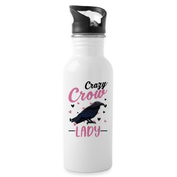 Crazy Crows Mme Raven - Gourde avec paille intégrée - blanc - Droite