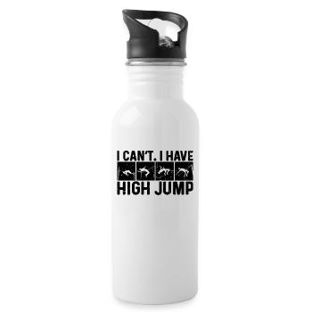 I Can't I Have High Retro Pole Vault High Jumper - Trinkflasche mit integriertem Trinkhalm - Weiß - Rechts