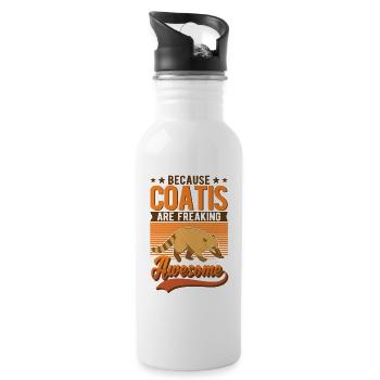 Coati Cadeau Proboscis Coati - Gourde avec paille intégrée - blanc - Droite