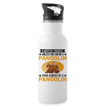 Soyez toujours vous-même Pangolin Schuppentier - Gourde avec paille intégrée - blanc - Droite