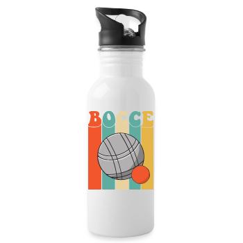 Bocce Spruch Bocce Ball mit Jack Bocci Game Bocce - Trinkflasche mit integriertem Trinkhalm - Weiß - Rechts