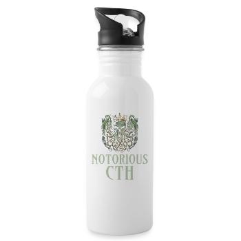 Notorious Cthulhu - Trinkflasche mit integriertem Trinkhalm - Weiß - Rechts