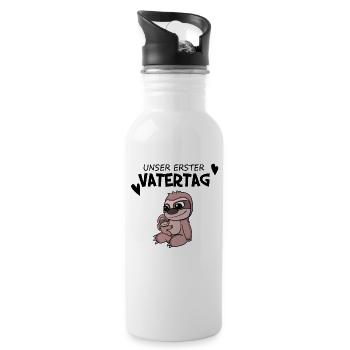 Vatertag - erster Vatertag Geschenk - Trinkflasche mit integriertem Trinkhalm - Weiß - Rechts