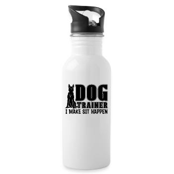 Dresseur de chiens Je fais s’asseoir Gardien de zoo Dresseurs d’animaux - Gourde avec paille intégrée - blanc - Droite