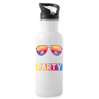 Malle Party Crew - Water bottle with straw - white - Right