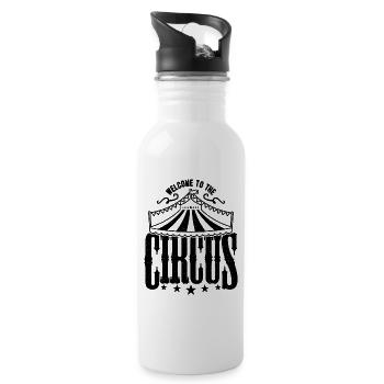 Welcome To The Circus Comedy Clown Circus Clowns - Water bottle with straw - white - Right