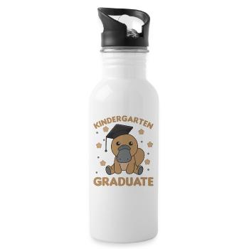 Kids Kindergarten graduate Schnabeltier Graduation - Trinkflasche mit integriertem Trinkhalm - Weiß - Rechts