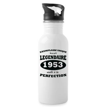 Vintage unique copy 1953 Limited edition - Water bottle with straw - white - Right