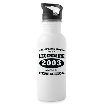 Unique vintage copy 2003 Limited edition - Water bottle with straw - white - Right