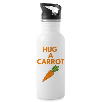HUG A CARROT - Water bottle with straw - white - Right